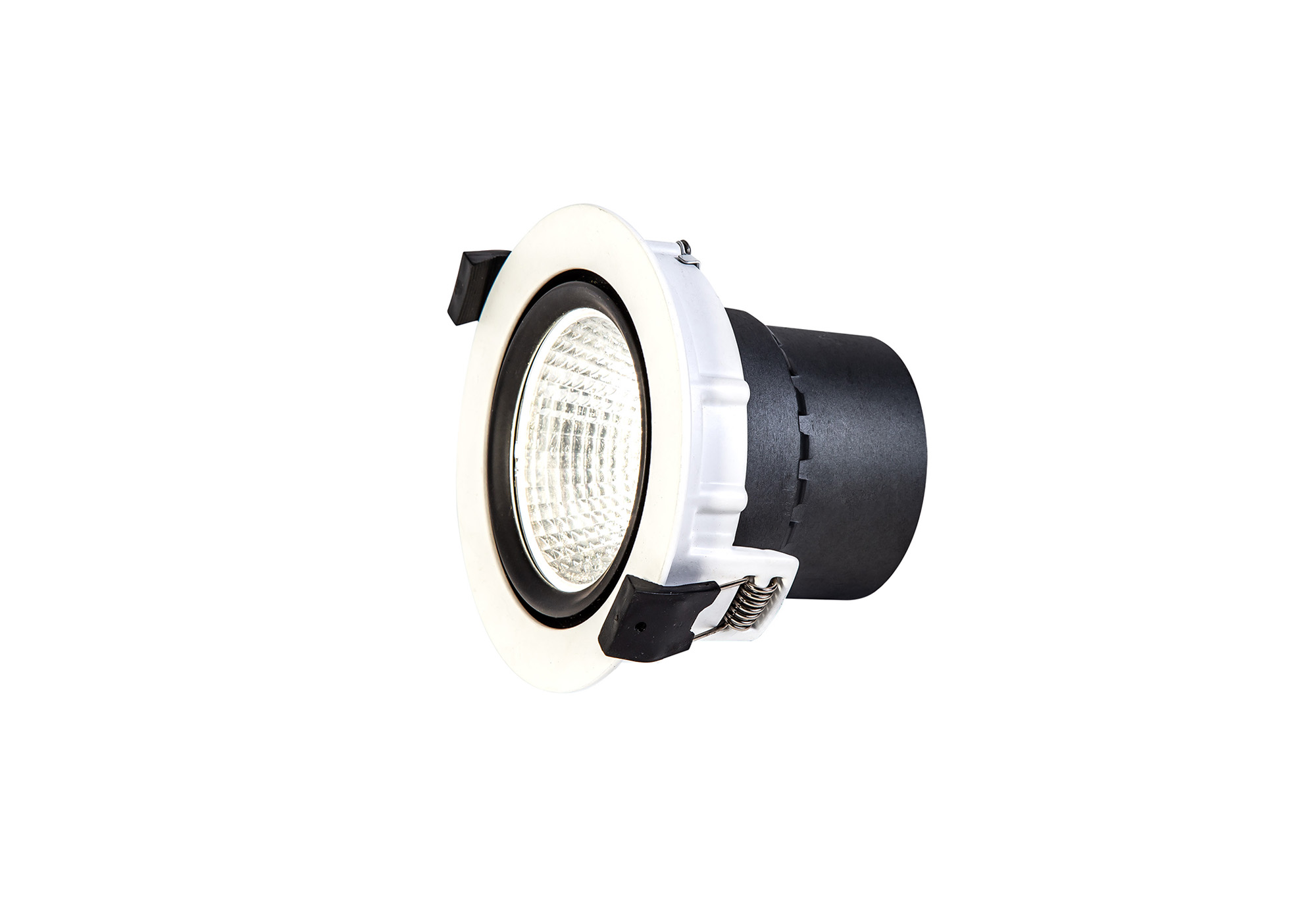 DM201204  Bamo 20, 20W, 450mA, White LED Round Downlight, Cut Out 103mm, 1480lm, 10°, 2700K Warm White, IP20, DRIVER NOT INCLUDED, 5yrs Warranty